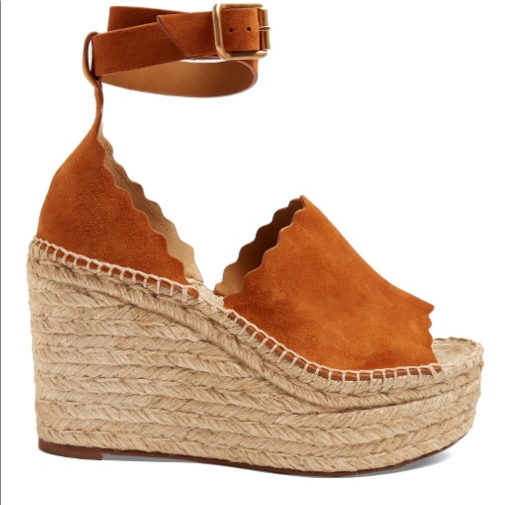 Chloe Lauren Scalloped Flatform Wedge
